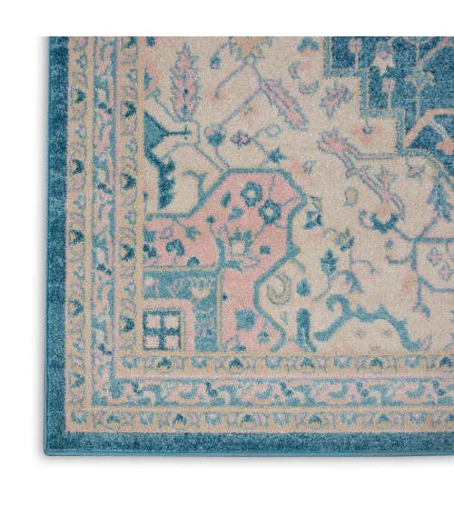 Nourison TRANQUIL Area Rug Nourison Tranquil Area Rug TRA07-Ivory/Turquoise