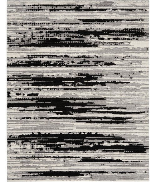 Nourison TEXTURED CONTEMPORARY Area Rug Nourison Textured Contemporary Area Rug TEC02-Ivory/Charcoal