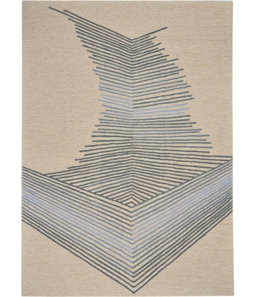 Nourison Symmetry Area Rug SMM06-Ivory/Grey