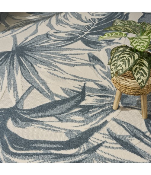 Nourison Aloha Ivory Blue ALH43 7 ft. 10 in. X 10 ft. 6 in. Rect. Rug