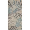 Nourison Tranquil(Traql) - Tra01 Ivory Light Blue Area Rug 2 ft. X 4 ft. Rectangle