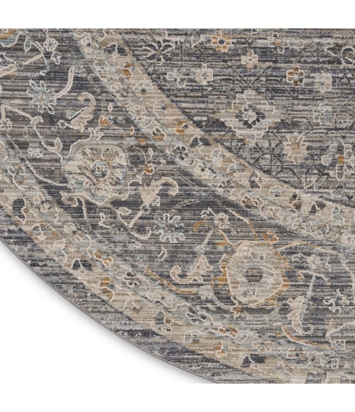 Nourison Lynx Slate Multicolor LNX03 8 ft. X Round Rug