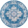 Nourison Grafix - Grf14 Blue Area Rug 5 ft. 3 X Round