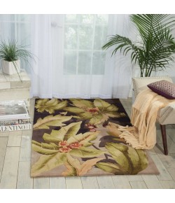 Nourison Tropics - Ts03 Plum Area Rug 5 ft. 3 X 8 ft. 3 Rectangle