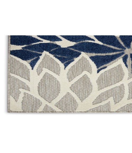 Nourison Aloha Ivory Navy Rug ALH05 9 ft. X 12 ft. Rectangle - Rugs Town Nourison Aloha Ivory Navy ALH05 9 ft. X 12 ft. Rectangle Rug