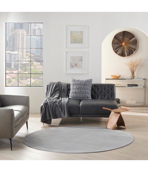 Nourison Essentials Silver Grey Area Rug NRE01-Silver Grey