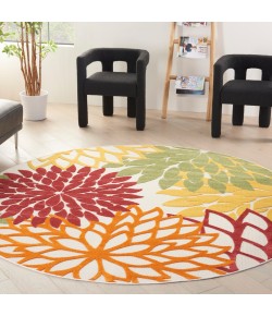 Nourison Aloha - Alh05 Red Multicolor Area Rug 7 ft. 10 X Round