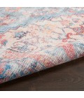 Nicole Curtis Machine Washable Series 1 Area Rug SR104 Blue/Multi 7' Runner