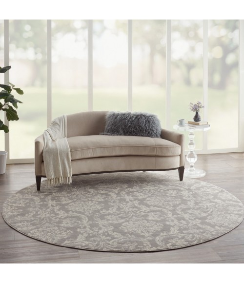 Nourison Jubilant Round Area Rug JUB09-Grey