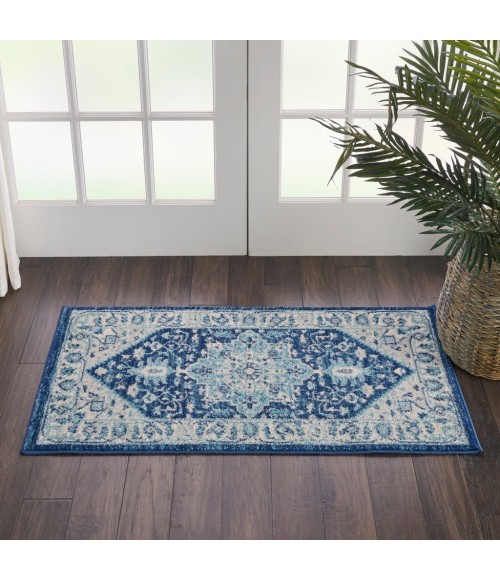 Nourison Tranquil Area Rug TRA06-Ivory/Navy