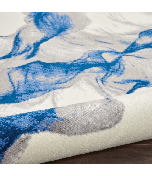 Nourison Twilight Area Rug TWI27 Ivory/Blue 5'6" x 8'