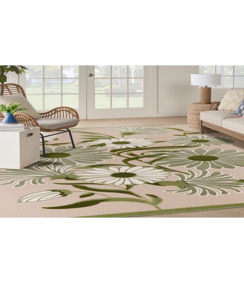 Nourison Aloha Ivory Green Rug ALH33 9 ft. X 12 ft. Rectangle - Rugs Town Nourison Aloha Ivory Green ALH33 9 ft. X 12 ft. Rectangle Rug