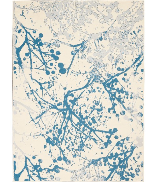 Nourison Jubilant Area Rug JUB12-Ivory/Blue