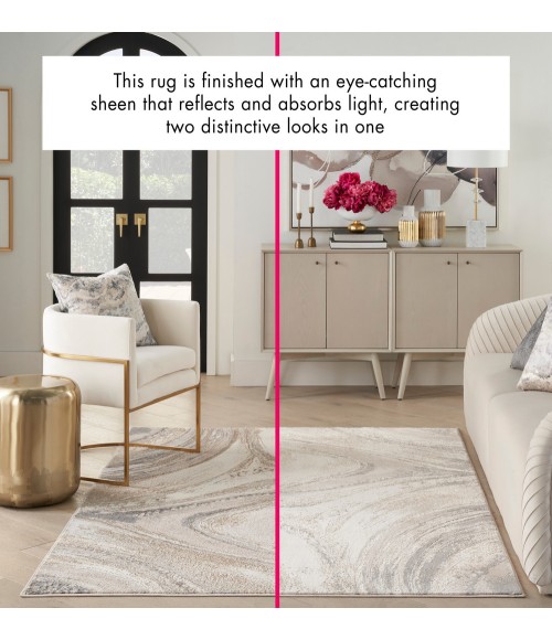 Inspire Me! Home Décor Brushstrokes Area Rug Inspire Me! Home Décor Brushstrokes Area Rug BSK03 Cream Grey