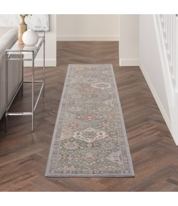 Nourison Parisa - Psa05 Grey Multicolor Area Rug 2 ft. 3 in. X 10 ft. Runner