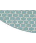 Nourison Reversible Indoor Outdoor Aqua RVB01 8 ft. Round Rug