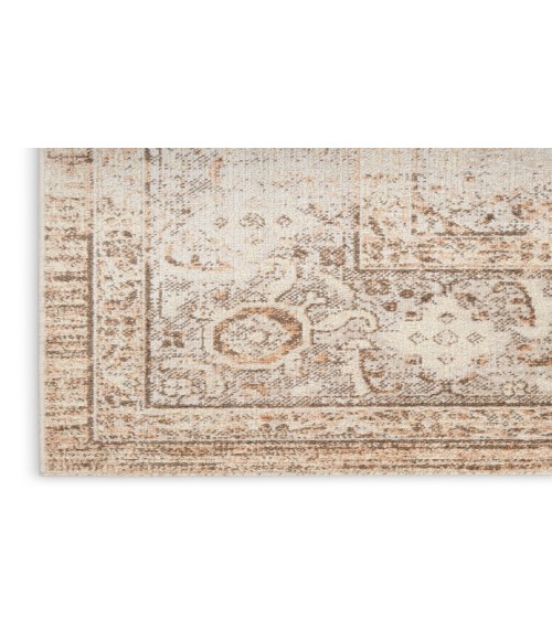 Nourison Astra Machine Washable Beige ASW13 6 ft. 7 in. X 9 ft. Rectangle Rug