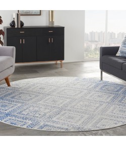 Nourison Whimsicle - Whs17 Ivory Blue Area Rug 8 ft. X Round