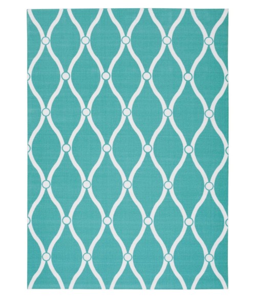 Nourison Home & Garden Area Rug RS089 Aqua 10' x 13'