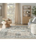 Nourison Home Washable Decor Taupe Blue WSD12 9 ft. X 12 ft. Rectangle Rug
