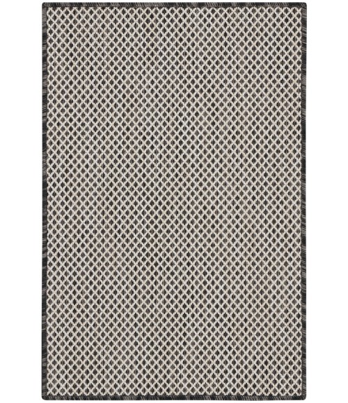 Nourison Courtyard Area Rug COU01 Ivory Charcoal 2' x 3'