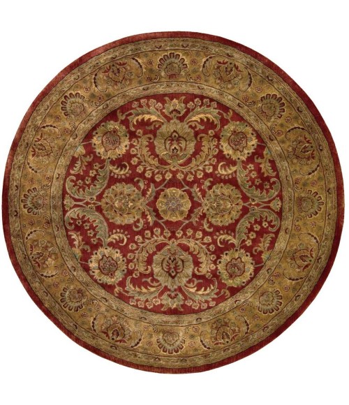 Nourison Jaipur Round Area Rug JA17-Burgundy