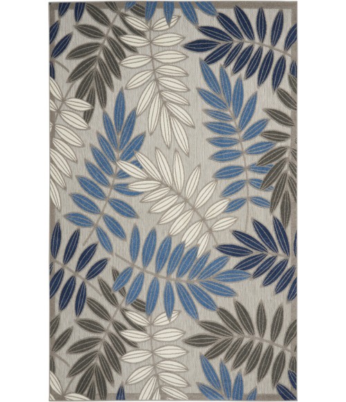 Nourison Aloha Grey Blue Rug ALH18 9 ft. X 12 ft. Rectangle - Rugs Town Nourison Aloha Grey Blue ALH18 9 ft. X 12 ft. Rectangle Rug