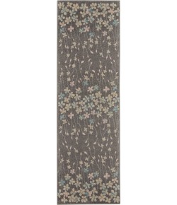 Nourison Tranquil(Traql) - Tra04 Grey Beige Area Rug 2 ft. 3 X 7 ft. 3 Rectangle
