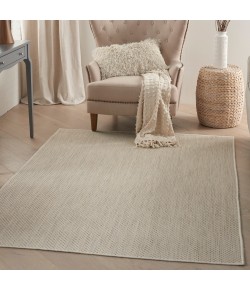 Nourison Courtyard - Cou01 Ivory Silver Area Rug 6 ft. X 9 ft. Rectangle