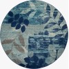 Nourison Tranquil(Traql) - Tra01 Navy Light Blue Area Rug 5 ft. 3 X Round