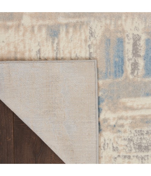 Nourison Solace Area Rug SLA08 Ivory/Grey/Blue 2'3" x 7'3"