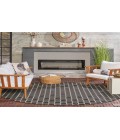Nourison Reversible Indoor Outdoor Black RVB01 8 ft. Round Rug