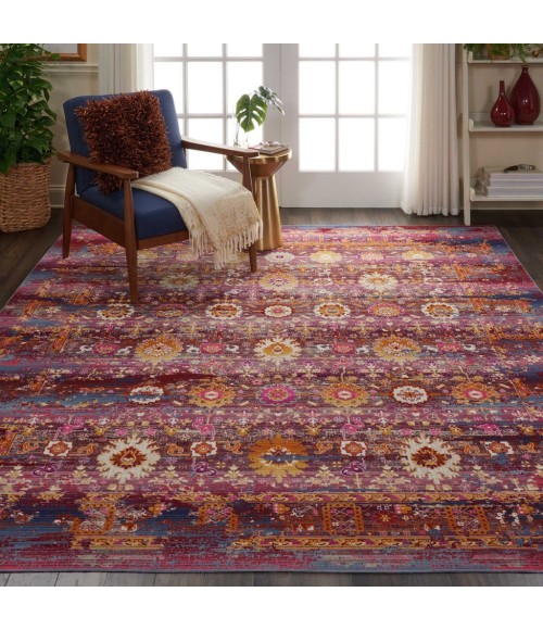 Nourison VINTAGE KASHAN Area Rug Nourison Vintage Kashan Area Rug VKA03-Red/Multicolor