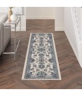 Nourison Home Nourison Essentials Ivory Blue NRE05 2 ft. 2 in. X 7 ft. 6 in. Rectangle Rug
