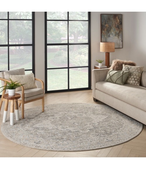Nourison Lynx Ivory Taupe Rug LNX04 8 ft. X Round - Rugs Town Nourison Lynx Ivory Taupe LNX04 8 ft. X Round Rug