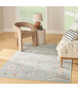 Nourison Home Washable Decor Blue WSD14 5 ft. 3 in. X 7 ft. Rectangle Rug