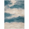 Nourison Home Maxell MAE06 Ivory/Teal 5 ft. 3 in. X 7 ft. 3 in. Area Rug