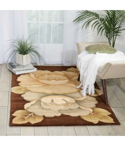 Nourison Tropics - Ts09 Brown Area Rug 3 ft. 6 X 5 ft. 6 Rectangle