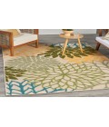 Nourison Aloha Green Multicolor ALH05 5 ft. 3 in. X 7 ft. 5 in. Rectangle Rug