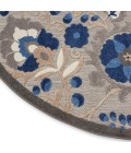 Nourison Aloha Round Area Rug ALH17-Natural/Blue