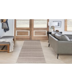 Nourison Nourison Washables Cream Black NWB12 2 ft. 2 in. X 10 ft. Rectangle Rug