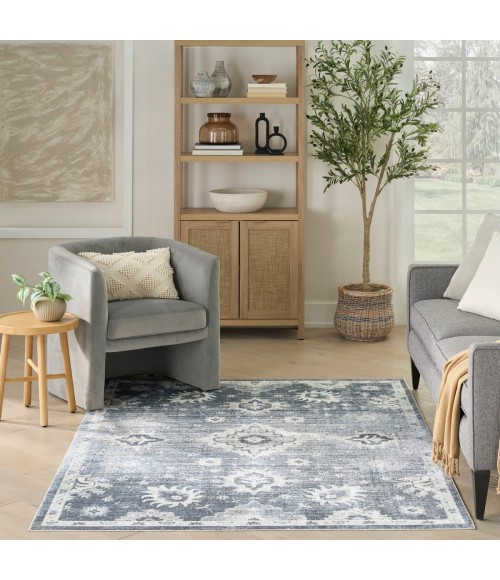 Nourison Astra Machine Washable Denim ASW19 6 ft. 7 in. X 9 ft. Rect. Rug