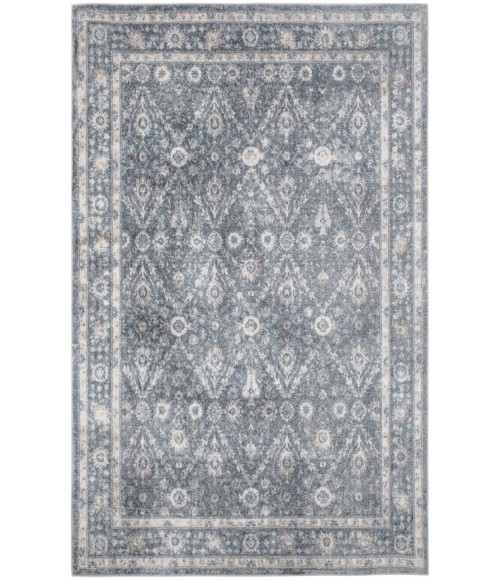 Nourison Astra Machine Washable Dark Blue ASW16 4 ft. X 6 ft. Rectangle Rug
