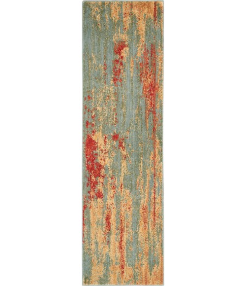 Nourison SOMERSET Area Rug Nourison Somerset Runner Area Rug ST91-Teal/Multicolor