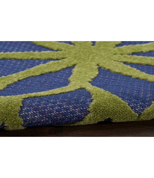 Nourison Aloha Navy Multicolor ALH05 2 ft. 3 in. X 8 ft. Rectangle Rug