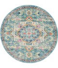 Nourison Passion Round Area Rug PSN25-Ivory/Light Blue