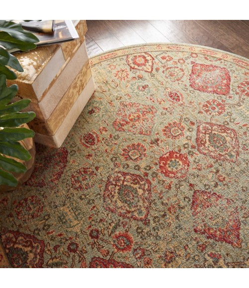 Nourison Somerset Round Area Rug ST90-Light Green