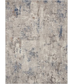 Nourison Royal Terrace White Blue KI42 5 ft. X 7 ft. Rect. Rug