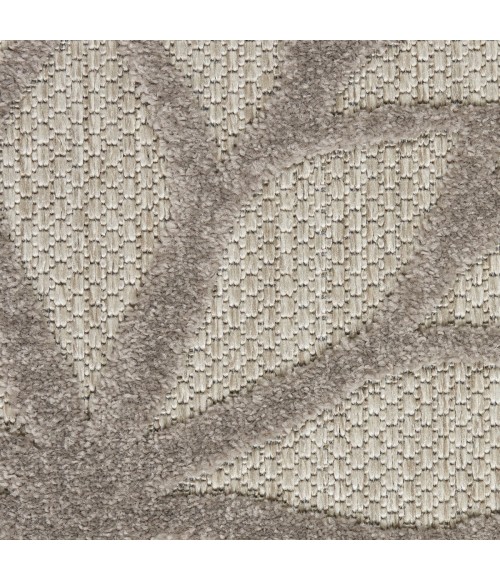 Nourison Aloha Area Rug ALH05 Silver Grey 5'3" x 7'5"