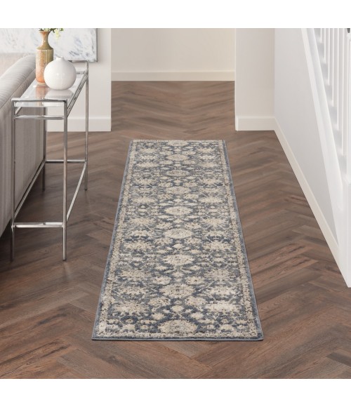 Nourison Quarry Blue Beige QUA06 8 ft. Rect. Rug